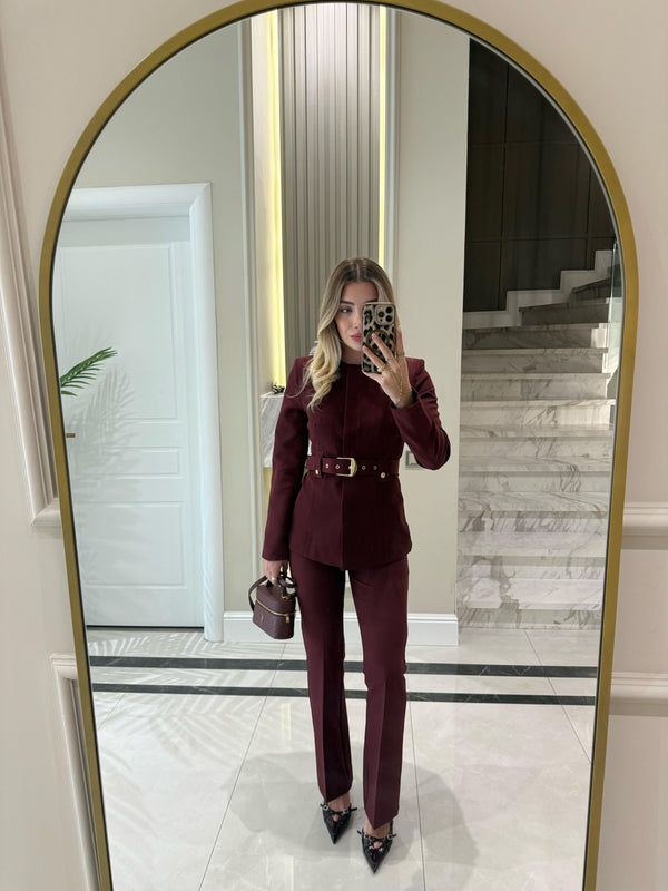 طقم رسمي اليجانت - برغندي