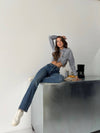 Mid Straight Jeans /Dark Blue