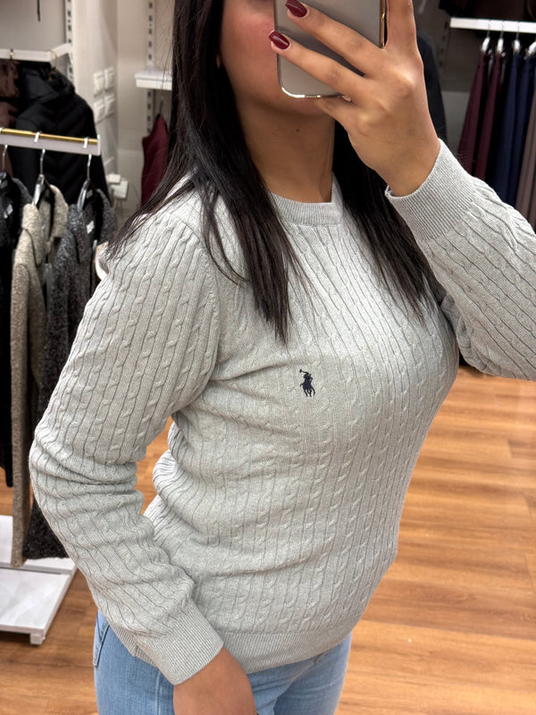 بلوز بولو رالف لورين محبوك قبة دائرية