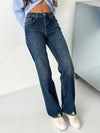 Mid Rise Straight Jeans