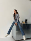 Mid Straight Jeans /Dark Blue