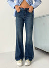 Mid Rise Straight Jeans