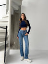 Mid Straight Jeans/ Light Blue