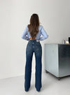 Mid Rise Straight Jeans
