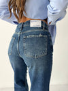 Mid Rise Straight Jeans