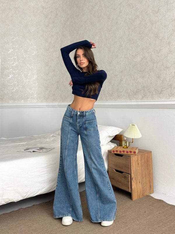 Wid Leg Jeans /light Blue