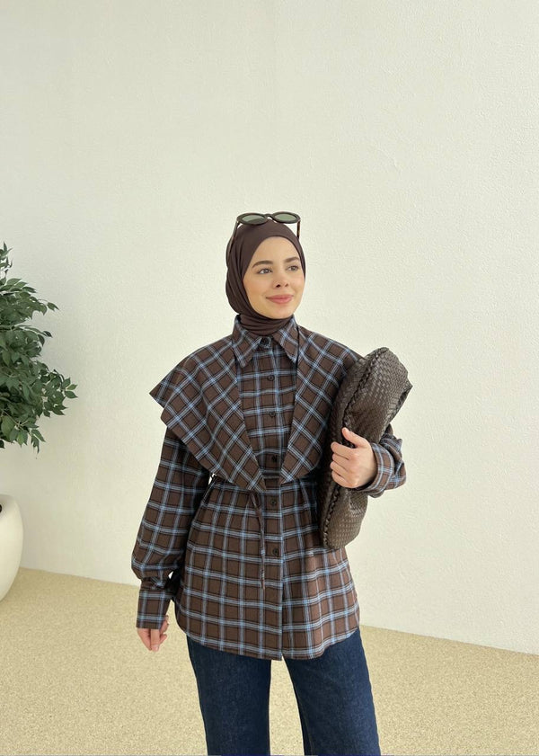 قميص كاروهات بألوان الخريف