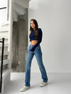 Mid Straight Jeans/ Light Blue