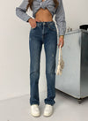 Mid Straight Jeans /Dark Blue