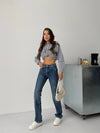 Mid Straight Jeans /Dark Blue