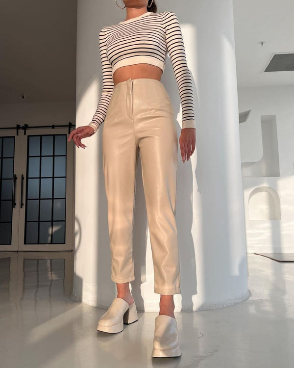 بنطلون زارا جلد