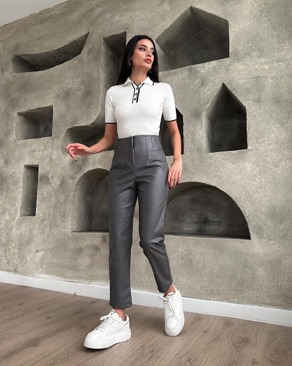 بنطلون زارا جلد