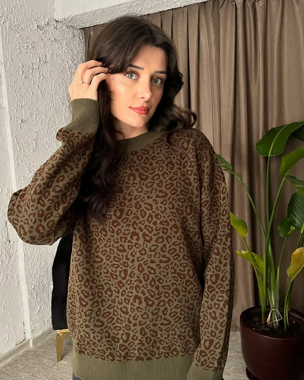 بلوزة ليوباردو قصيرة