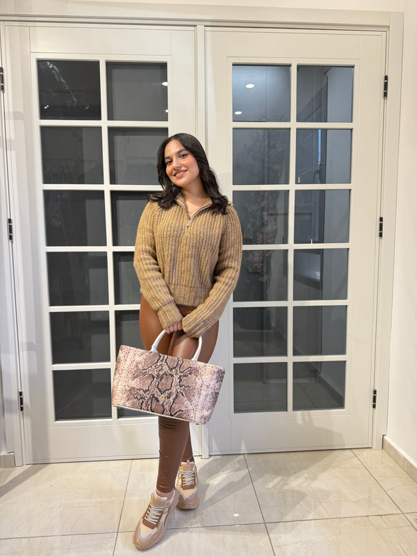 بلوز محبوكة سحاب