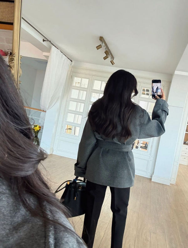 جكيت جوخ كشمير رمادي