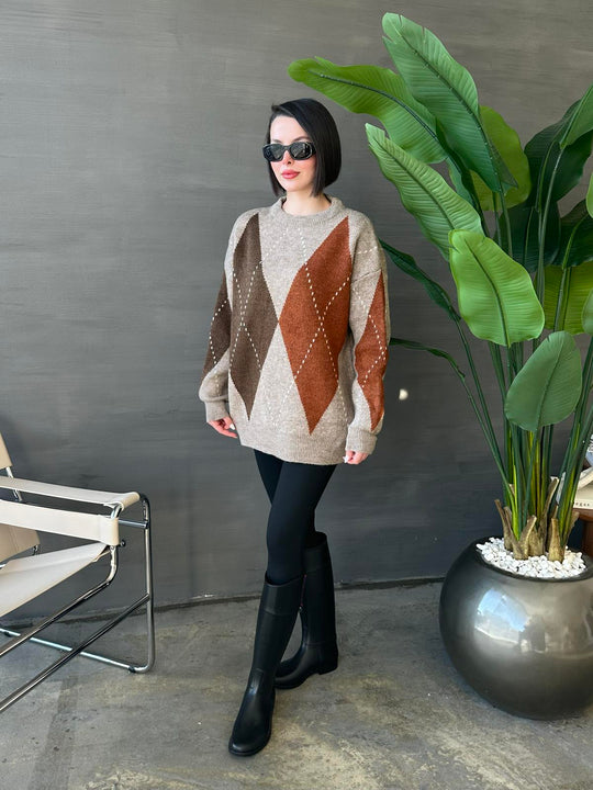 بلوزة البقلاوة لونين