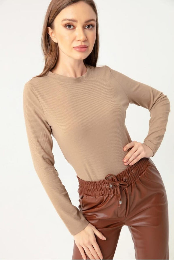 بودي محبوك قبه دائرية - Sateen style