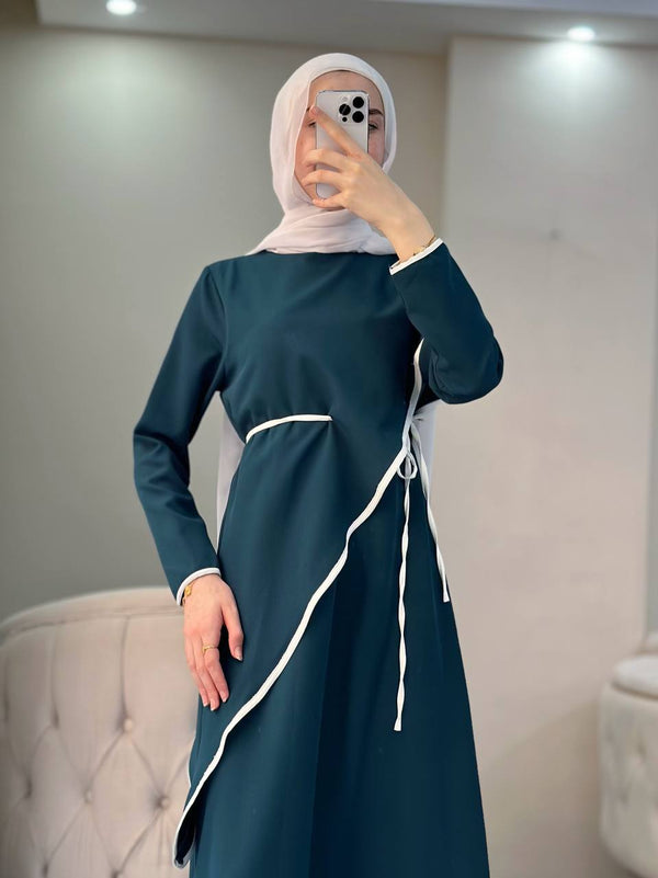 فستان دبل كريب بعدة الوان - Sateen style