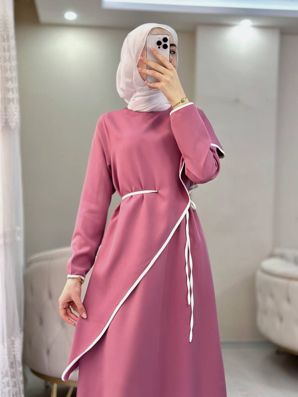 فستان دبل كريب بعدة الوان - Sateen style