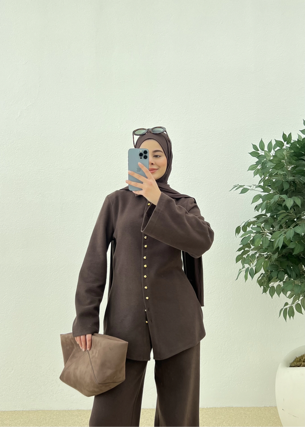 طقم قطعتين ازرار ذهبية