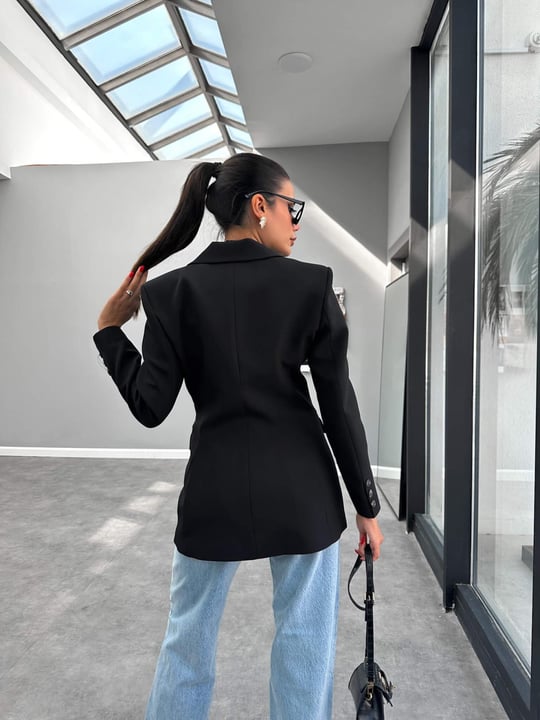 جكيت رسمي موديل زارا اسود - Sateen style