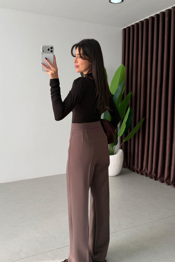 Palazzoبنطلون عريض قماش خميل