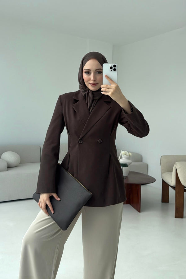 جكيت مخصر بني