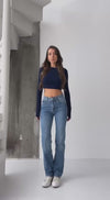 Mid Straight Jeans/ Light Blue