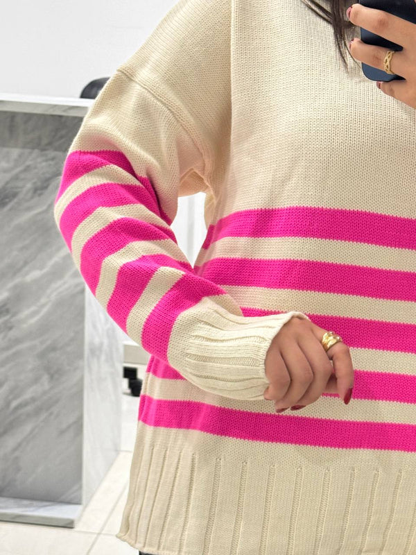 بلوزة مقلمة خريفي