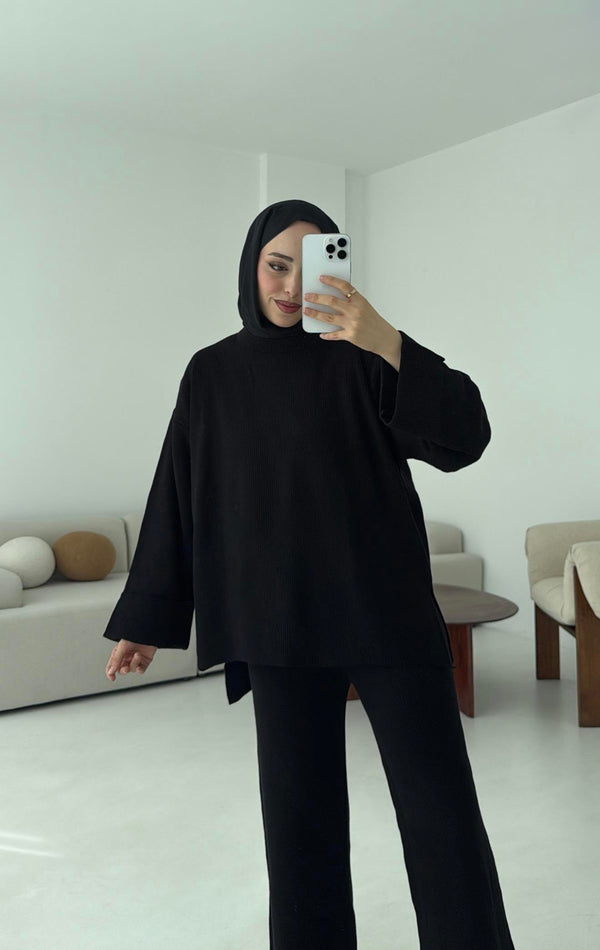 طقم تريكو سيلانيك اسود