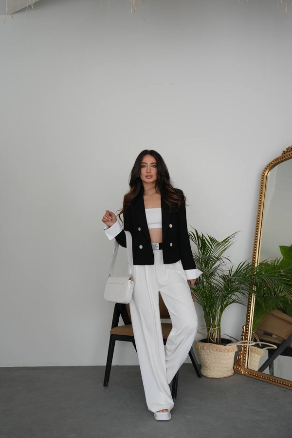 جكيت رسمي مع اكمام اسود