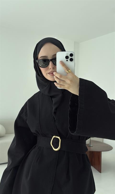 جكيت جينز مع حزام