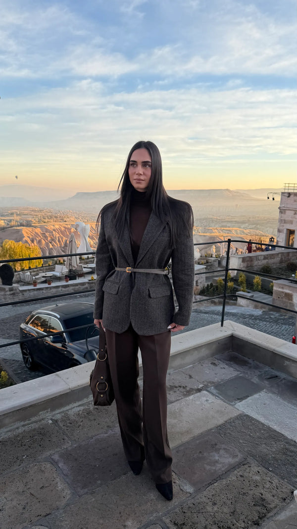 جكيت رسمي جوخ - بيج رملي