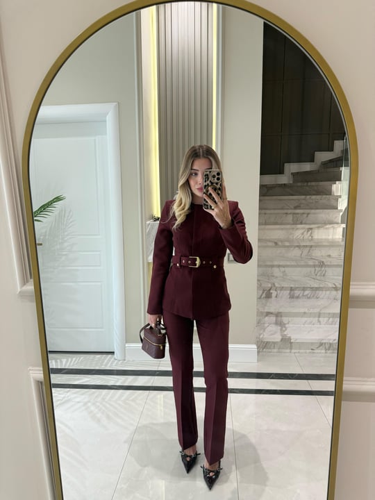 طقم رسمي اليجانت - برغندي