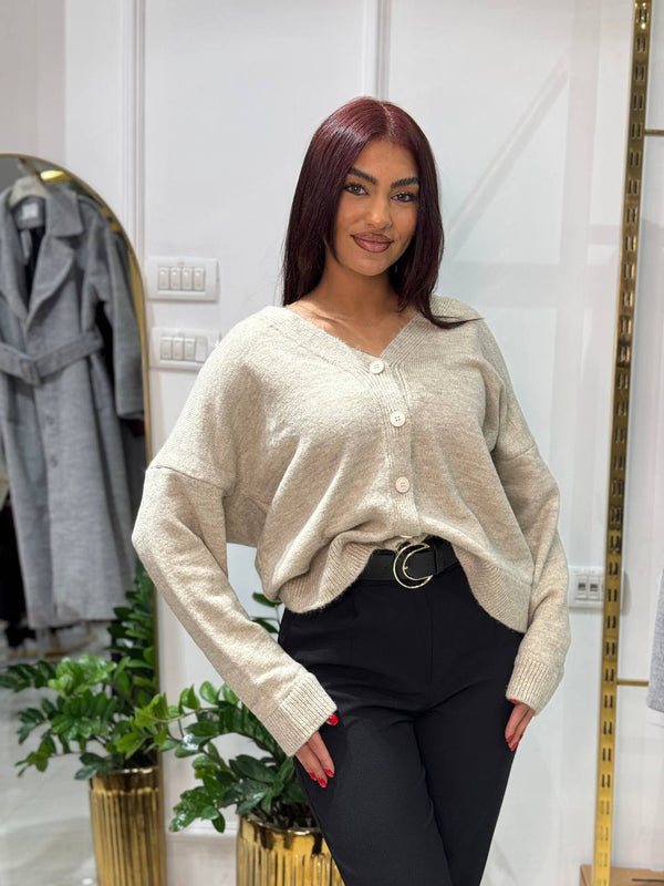 جرزة محبوكه برقبة على شكل V