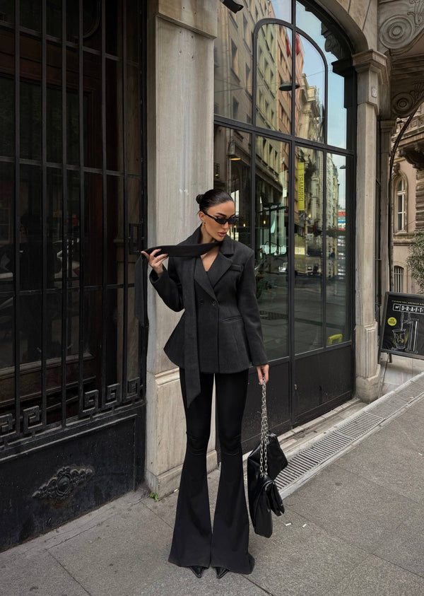 جكيت كشمير مع وشاح