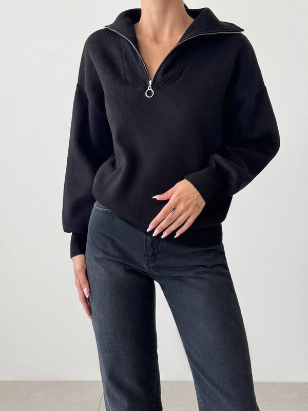 بلوز قبة مع سحاب و أطراف مغيط