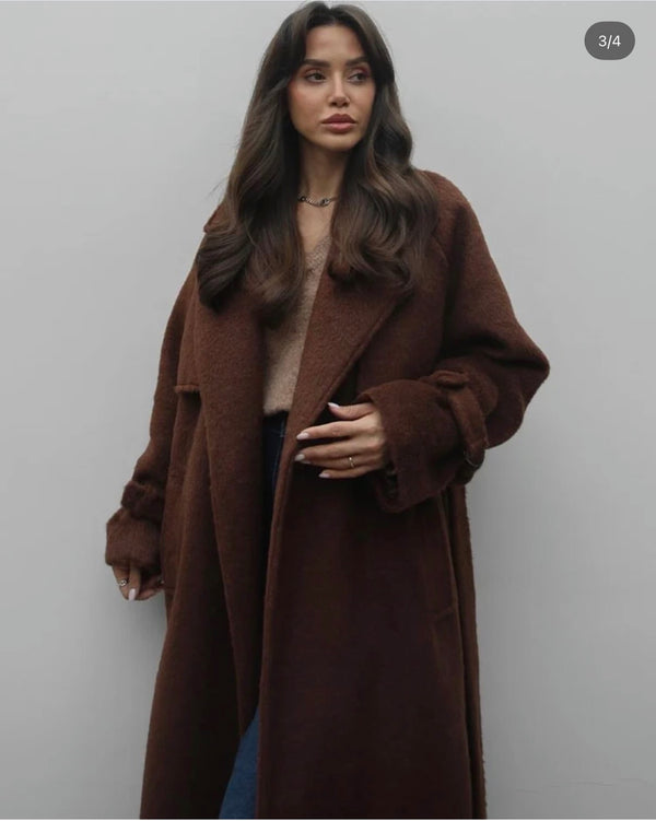 معطف صوف بلفّة (كروڤازه)