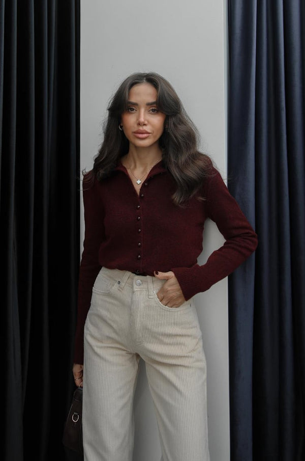 كارديغان قبة فرو قابلة للإزالة