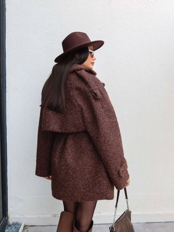 معطف كيرشلي باللون البني