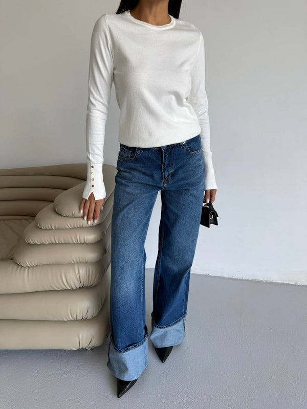 بلوزة بودي ازرار ذهبية