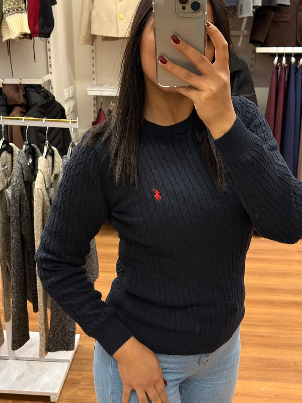 بلوز بولو رالف لورين محبوك قبة دائرية