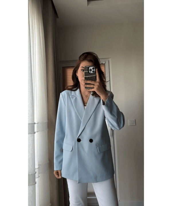 بليزر ترندي مع ازرار - Sateen style
