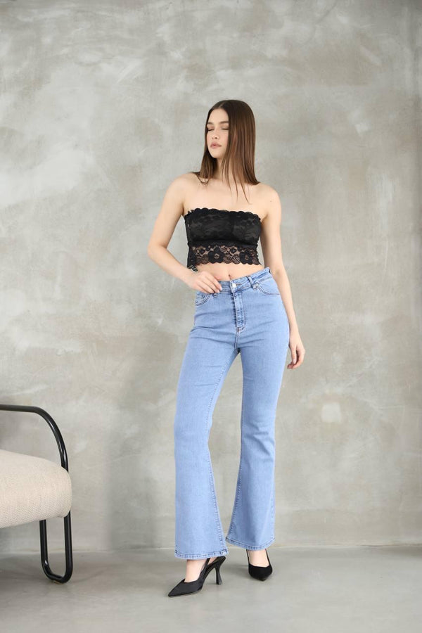 بنطلون جينز اسبانيول سماوي - Sateen style