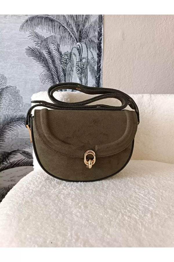 Glemix Handbag / Olive Green - Sateen style
