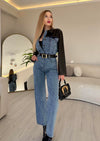 Denim jumpsuitجمبسوت جينز
