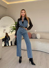 Denim jumpsuitجمبسوت جينز