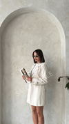ترانشكوت كتان طول 85 سم - Sateen style