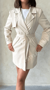 ترانشكوت كتان طول 85 سم - Sateen style